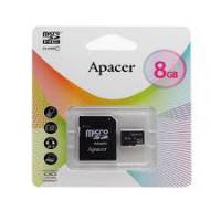 Карта памяти Apacer microSD 8GB (4 class) с адаптером SD