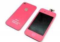 Дисплей iPhone 4G/4GS + Touch + Back cover pink Original